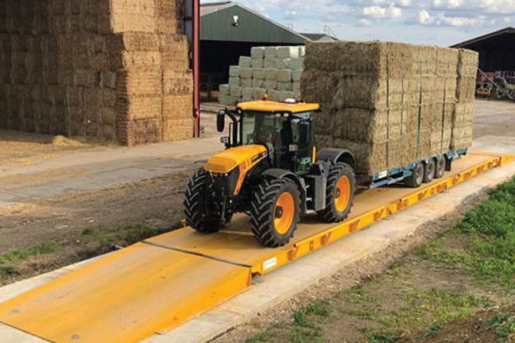 tractor on weighbridge